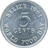 5 Cents 1981 Wertseite