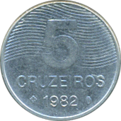 5 Cruzeiros 1980-1984 Wertseite