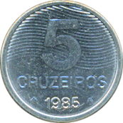 5 Cruzeiros 1985 Wertseite