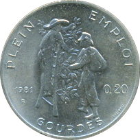 20 Centimes 1981 Wertseite