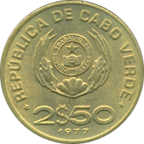 2 1/2 Escudos 1977 Wertseite