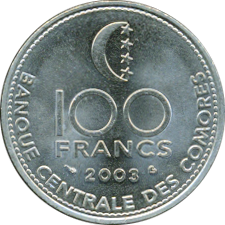 100 Francs 2003 Wertseite