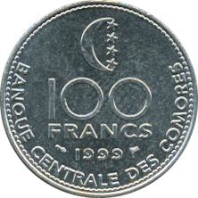 100 Francs 1999 Wertseite
