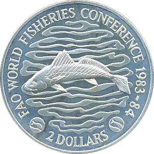2 Dollars 1983 Wertseite