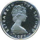 ½ Penny 1977 Silber Motivseite