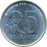 5 Guaranies 1978, 1980, 1984, 1986,1988 Wertseite