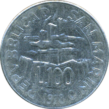 100 Lire 1978 Wertseite
