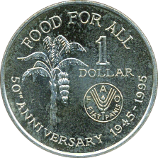 1 Dollar 1995, 1999 Wertseite