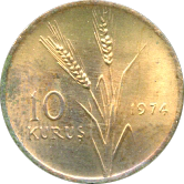 10 Kuruş 1974 Wertseite