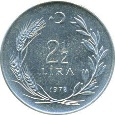 2½ Lira 1978 Wertseite