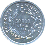 50.000 Lira 1999 Wertseite