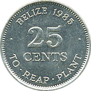 25 Cents 1985 Wertseite