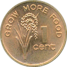 1 Cent 1977-1981 Wertseite