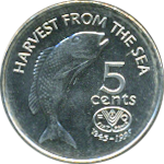 5 Cents 1995 Wertseite