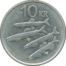 10 Krónur 1984, 1987, 1994 Wertseite