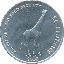 50 Centimes 2002 Wertseite