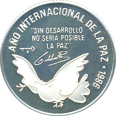5 Pesos 1986 Motivseite