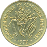 10 Francs = 2 Ariary 1970-1972, 1977-1984, 1986-1989 Motivseite