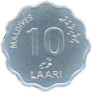 10 Laari AH 1404/1984, 1422/2001, 1428/2007 Wertseite