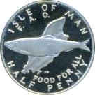 ½ Penny 1977 Silber Wertseite