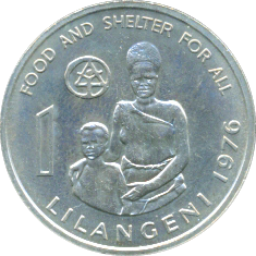 1 Lilangeni 1976 Wertseite