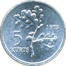 5 Kuruş 1975 Wertseite