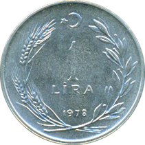 1 Lira 1978 Wertseite