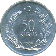 50 Kuruş 1980 Wertseite